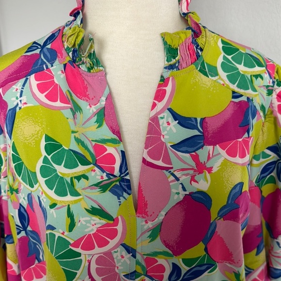 Umgee Pink Lemonade Colorful Blouse Size M - Picture 3 of 7